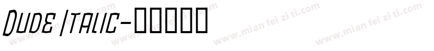Dude Italic字体转换
